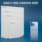 Stretched Canvases for Painting 12x12 Inch 7-Pack, 10 oz Triple Primed Acid-Free 100% Cotton Blank Canvas, Square Canvas for Oil Paint Acrylics Pouring & Wet Art Media, Pour Painting