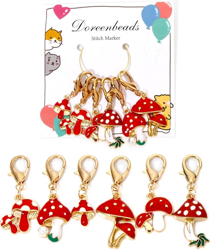 DoreenBeads Stitch Markers for Crocheting and Knitting, Alloy Enamel Crochet Gifts for Knitting Weaving Sewing Accessories Quilting Jewelry Making