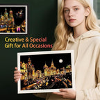 Scratch Art Book for Adults,Scratch Painting Foil for Adults，Scratch and Sketch City Landmarks Books,Colorful City Series Scratch Art 12 Pas by Iskueal(Utah State Capitol)