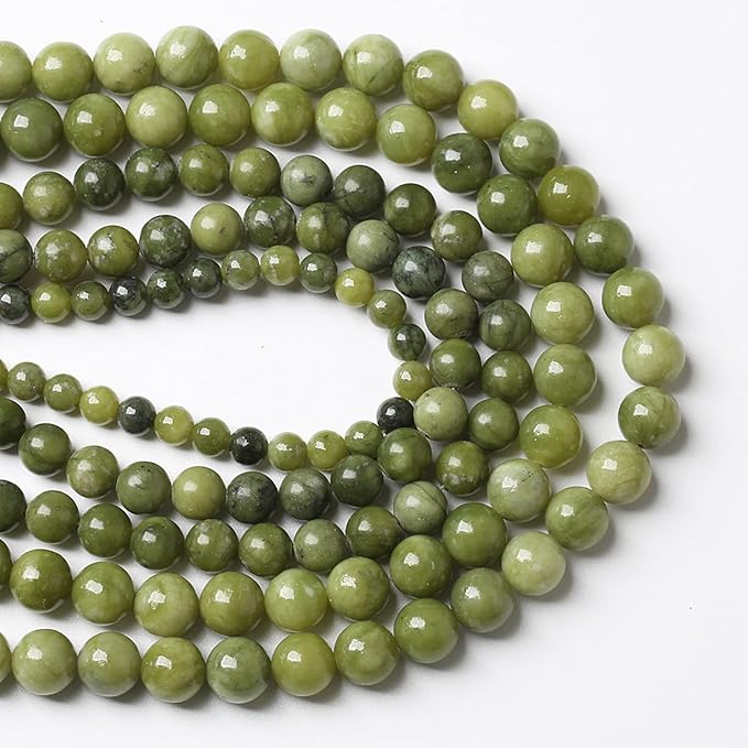 4MM 88PCS Natural Stone Chinese Green Jade Loose Beads for Jewelry Making DIY Bracelet Necklace 1 Strand