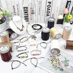 1mm Faux Leather Waxed Cotton Cord, 175 Yards – Durable Necklace String, Soft and Textured Cord for Necklaces, Bracelets, and Jewelry Making