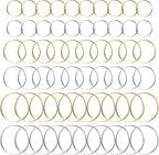 Earrings Beading Hoop Earring Finding Round Earring Circle Charms Beading Hoop for Jewelry Making DIY Crafts Art Creation Gift (203040 Round)