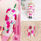 TECKWRAP Chrome Royal Pink Red Metallic Permanent Vinyl Holographic Red Vinyl for Cricut 1ftx5ft