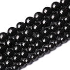 38pcs 10mm AAAA Natural Black Tourmaline Gemstone Beads Round Loose Beads for Jewelry Making DIY Bracelet Necklace