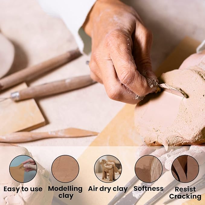 Old Potters Premium Air Dry Clay, Terra Cotta, 10 lbs