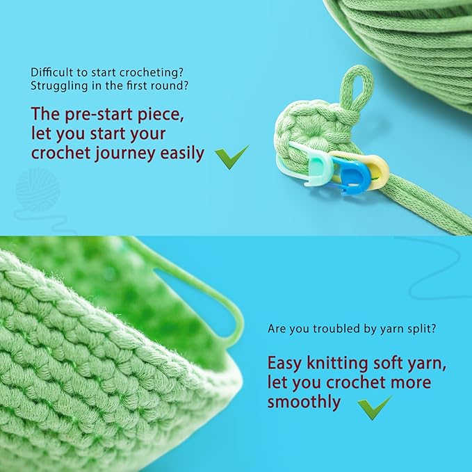 CrochetBox Christmas Crochet Kit for Beginners - Snowman Starters Crochet Kit, Beginners Crocheting Kitting for Adults Teen, Gifts with Crochets Yarns, Hook, Step-by-Step Video, Instruction