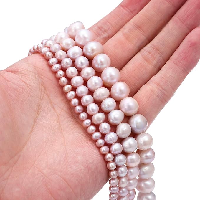 Natural Pearl Beads Potato 10-11mm Purple Freshwater Cultured Loose Gemstone Beads for DIY Jewelry Making 13.8''/Strand