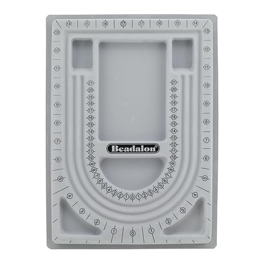 Beadalon 34 Inch U Shape Bead Board - Necklace Designing Tool, Bead Tray with Flocked Surface, Perfect Jewelry Making Supplies for Beading & Jewelry Making for Jewelry Designers