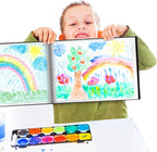 Dunwell Landscape 9x12 Presentation Book, (Black, Horizontal), 24-Pocket Binder with Plastic Sleeves, Displays 48 Pages 9 x 12 or A4 Certificates, Keepsakes, Kids Art, Acid-Free Poly Portfolio Binder