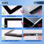 A4 Ultra-thin Portable LED Light Box Tracer with 4 Magnets, Type C USB Power Cable Stepless Dimmable Brightness Tracing Light Pad for Weeding Vinyl Tattoo Drawing X-ray Viewing Diamond Painting
