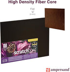 Ampersand Art Supply Scratch Art Panel: Museum Series Scratchbord, 1/8 Inch Flat Profile, 8" x 10" (Pack of 5)