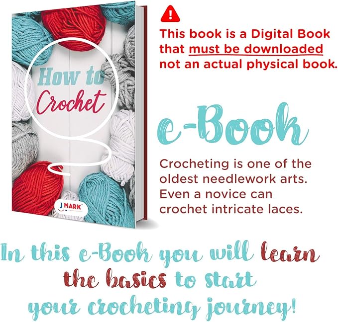 J MARK Crochet Kit for Beginners Adults -1320 Yards Crochet Set for Beginners, Crochet Starter Kit