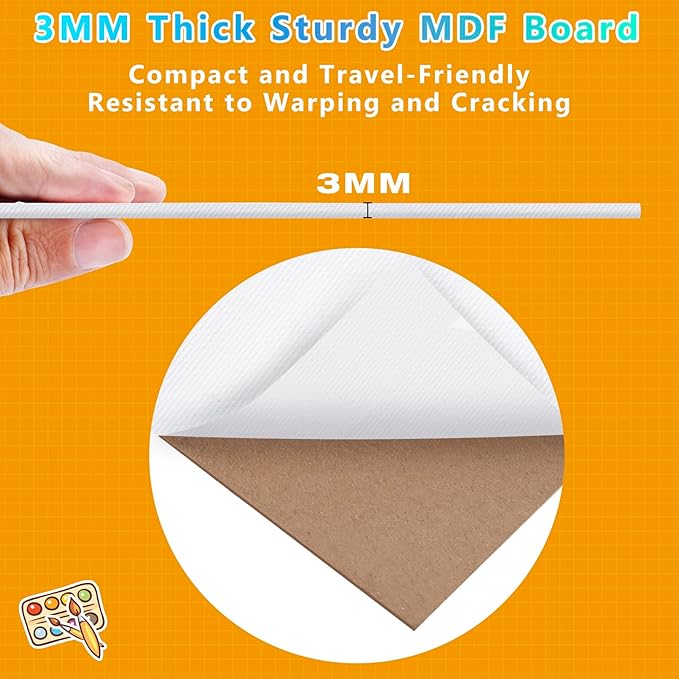 24 Pack Canvas Boards for Painting, 8x10 Inch Painting Canvas Panels, White Blank Canvases Panels, Blank Canvases for Oil Paint Watercolor Acrylic Paint Gouache and Tempera