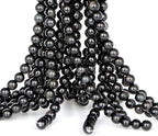 200pcs Black Obsidian 6mm Round Loose Beads for DIY Jewelry Making