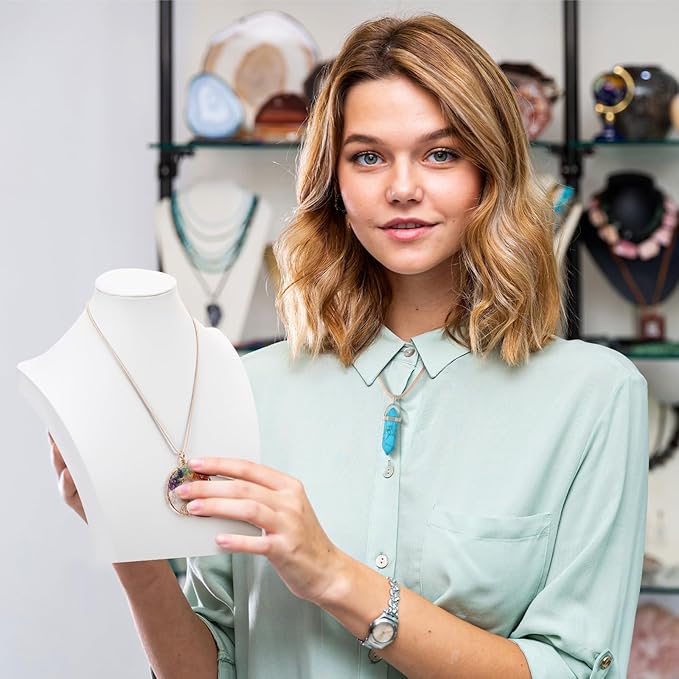 Tudomro 100 Pieces 20 Inch Waxed Leather Necklace Cord Bulk with Clasp Colorful Necklace Bracelet Chains String Rope Cord for Jewelry Making Pendants Charms(Khaki)