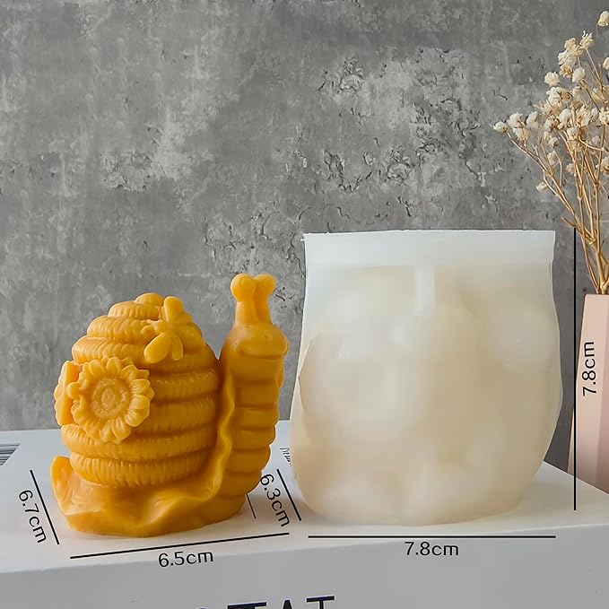 Snail Honeycomb Animal Resin Mold for Casting, Candle Making, and Home Decor - 3D Silicone Mold