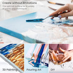 ARTEZA Stretched Canvas, 8 x 10 Inches, Pack of 12, Blank White Canvas for Painting for Acrylic, Oil and Gouache Paints