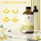 EVOKE OCCU Vanilla Essential Oil for Relaxation in The Home Office Living Room, Add to Diffuser Candle Soap - 4 Fl Oz