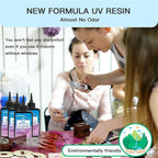 JDiction 400g UV Resin, New Formula Crystal Clear UV Resin Solar Cure Sunlight Activated Hard UV Resin Kit for Jewelry Making, Casting and Coating DIY Crafts