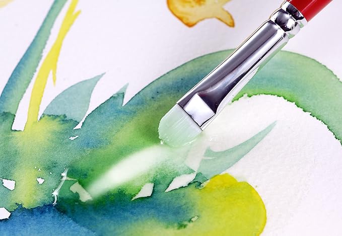 Creative Mark Scrubber Watercolor Brushes - Professional Watercolor Brushes for Scrubbing, Blotting, Re-Shaping Edges, and More! - # 8