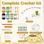 kacistech 6 Pack Christmas Crochet Kit for Beginners Adults & Kids, Animal Crochet Patterns with Video Tutorial, DIY Starter Kit Includes Yarn, Hook, Gift for Craft Lovers