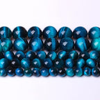 4mm 90pcs Blue Tiger Eye Gemstone Loose Beads Natural Round Stone Beads for Jewelry Making 1 Strand 15" (Blue Tiger Eye, 4mm)