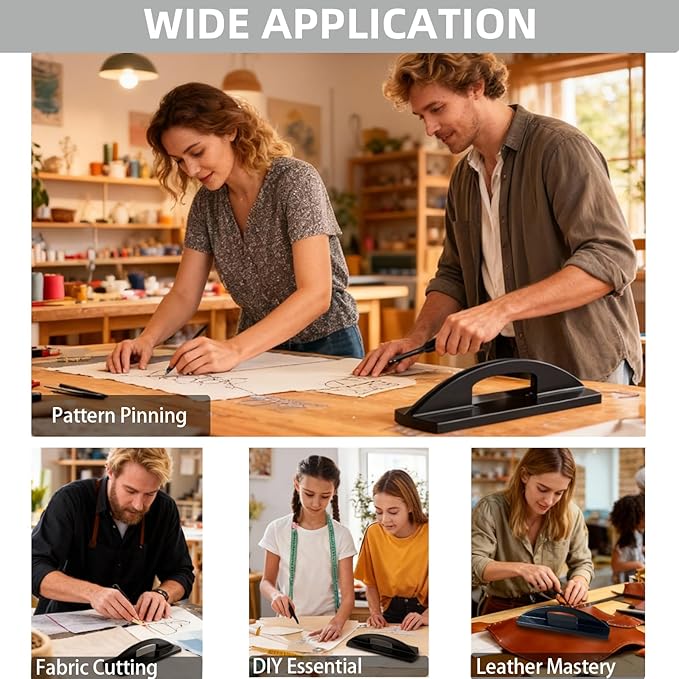 3 Pcs Pattern Weights, Heavy Duty Sewing Weights for Fabric, Secure Pattern Cutting & Tailoring Projects, Black Fabric Cloth Weight Set