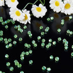 1100PCS 4mm Bicone Crystal Glass Beads for Jewelry Making, Sparkling Mini Beads for Suncatchers, DIY Bracelets & Craft Projects (Green)