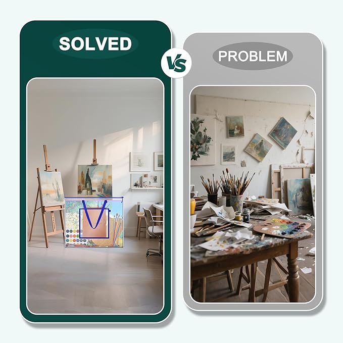 Large Poster Storage Bag, 25" x 19" Art Portfolio Bag with Pocket for Poster, Cutting Mats, Scrapbook, Keepsake - Waterproof Art Bag for Classroom Home Office Outdoor