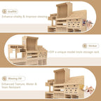 Wooden Model Kit Tool Organizer Storage Rack, Paint Rack Organizer with MDF Material, Brush/Screwdriver Storage, Craft Supplies Storage, Suitable for Tamiya Gundam Model Tools, GK10