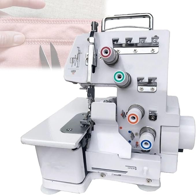 Serger Sewing Machine, Desktop Overlock Sewing Machine with LED Light and Accessories Kit, for Lapel Padding Hemming Sewing