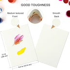 Silunkia 120 Sheets 100% Cotton Watercolor Paper 8.5 x 11 for Painting, 140lb/300gsm Heavyweight Cold Pressed Off White Paper for Students Adults Artists Drawing Valentine Gift Cards