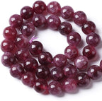 120PCS 6MM Natural Stone Kunzite Purple Jade Beads Round Loose Beads for Jewelry Making Bracelet 2 Strands 32"