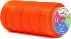 Mandala Crafts Orange Flat Waxed Thread for Leather Sewing - 197 Yds 210D 1mm Polyester Leather Thread String Waxed Cord for Leatherwork, Beading, Bookbinding, Hand Stitching