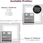 Ampersand Floaterframe Readymade Frame for Flat and 1 1/2" Deep Wood Panel and Canvas Artwork, Paintings, Prints, and More, 5"x7", White Thin