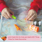 DL-YTG Latch Hook Kits Pillow Winter Bird Crochet Yarn Cushion Colour Pre-Printed Canvas Rug Needlework DIY Pillowcase Hook and Latch Kit Christmas Home Arts Crafts Sofa Decoration 42x42cm/16 X16inch