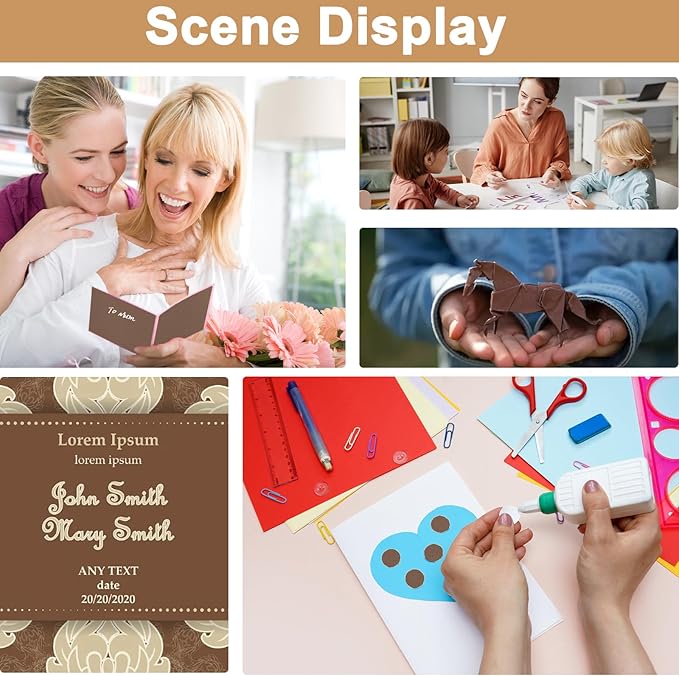 100 Sheets Coffee Color Cardstock 8.5 x 11 Scrapbooking Paper, 200gsm/75lb Heavyweight Printer Paper Card Stock for DIY Card Making, School Crafts, Thank You Cards, Certificates