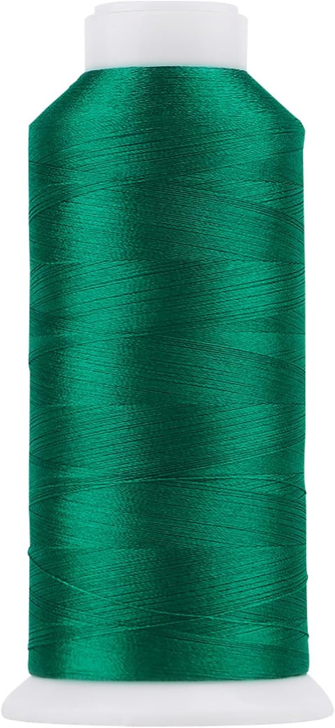 High Tenacity Polyester Embroidery Machine Thread 40WT(120D/2) 4000M Per Spool for Commercial and Domestic Embroidery Machine (Dark Amazon-1979)