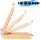 Art Supplies Box Easel Sketchbox Painting Storage Box, Adjust Wood Tabletop Easel for Drawing & Sketching Student (Painting Easel Box)