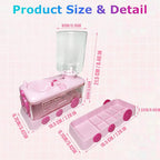 Paint Brush Cleaner with Paint Tray, Water Circulation Brush Rinser with Brush Holder, Watercolor/Oil and Water-Based Paint Brush Cleaner Tool, 400ml Capacity, Train Design, Gift for Artist Beginners