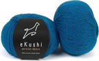 100% Baby Alpaca Yarn for Knitting & Crocheting - Set of 2 Skeins of Premium Yarn DK - Lightweight, Hypoallergenic & Thermal Peru Made - Ideal for Delicate Projects (BL002 - Deep Ocean Blue)