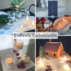 Foton Pearled Candle 18 Oz - Snowy Cider Non Toxic Luxury Long Lasting Powder Wax Sand Candles up to 120 Hours - Refillable Pearl Candle Sand with 30 Wicks