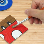 AUREUO Magnetic Mini Canvas Boards for Painting - 3 Inch 12 Pack Square, Hexagon, Circle, Star, Heart & Flower Shape Craft Art Gift, Tiny Painting Canvas Panel for Acrylic Paint & Markers