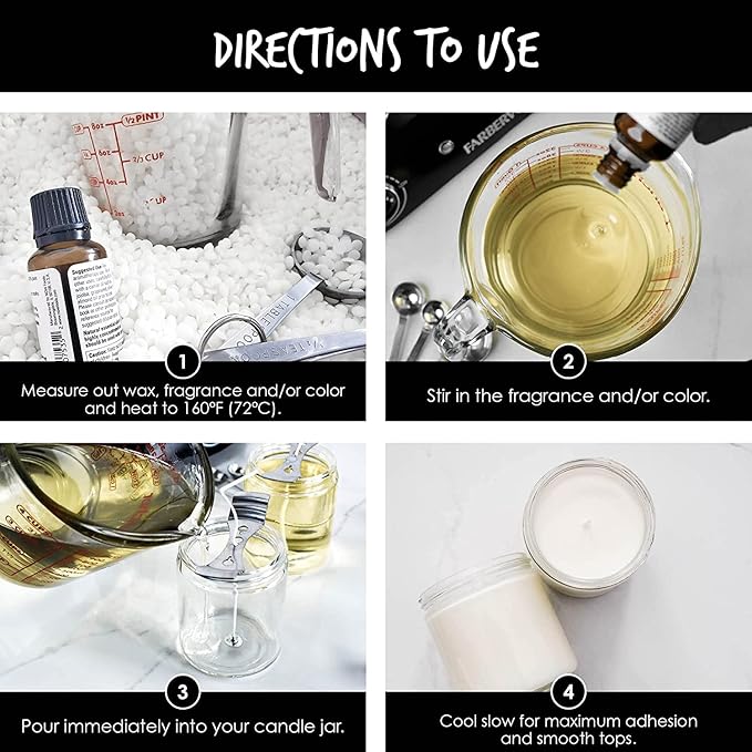 American Soy Organics Microwavable Soy Wax Beads for Candle Making – Premium Soy Candle Kit-10 pounds Freedom Soy Beads-4 Centering Devices- 20 Wick stickers-20 6-inch pre-Waxed Wicks