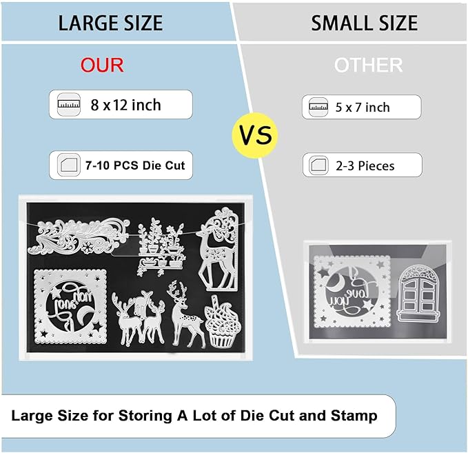 10 PCS 8 x 12 Inch Large Die Cut Storage Envelopes with 1 mm Magnetic Sheets for Dies Storage, Die Storage Envelopes and Magnet Sheets, Stamp and Die Storage Pockets