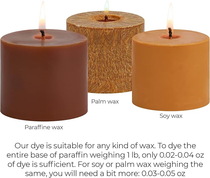 Brown Candle Dye 2oz for Soy Candle Making – Highly Concentrated Candle Wax Dyes – Candle Shop Premium Color Dye Chips for Soy Wax, Beeswax, Paraffin