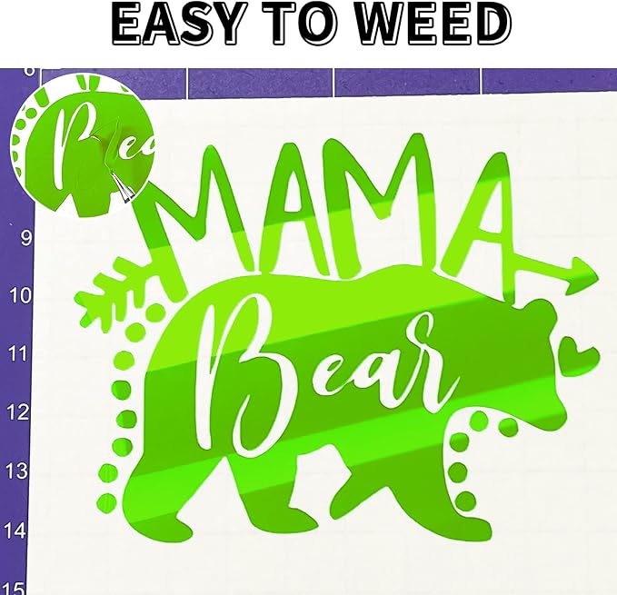 Glossy Green Permanent Vinyl Roll, Lya Vinyl 12" x 12Ft Permanent Outdoor Adhesive Vinyl Roll for Decor Sticker, Party Decoration