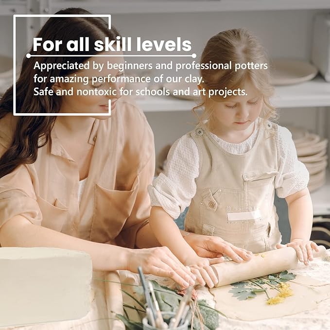 Old Potters Air Dry Modeling Clay, 25 lbs, All Natural Modeling Clay. Ideal for Beginners and Advanced Sculptors. 25 lbs.