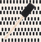 1" Foam Paint Brushes - 100 Pack, 1-Inch Painting Sponges - Premium Foam Brushes - Lightweight & Durable - Sponge Brush Ideal for Painting, Crafting, Acrylics, Stains, Varnishes (Black)