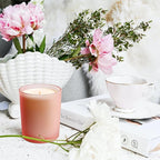 Thick Candle Jars for Making Candles 16 Pcs, 7 OZ Empty Jars with Wood Lids for Candle Making, Sample Container, Frosted Pink